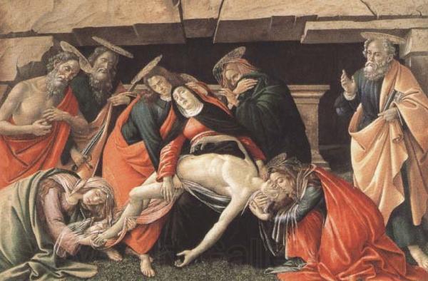 Sandro Botticelli Lament for Christ Dead,with St Jerome,St Paul and St Peter Germany oil painting art
